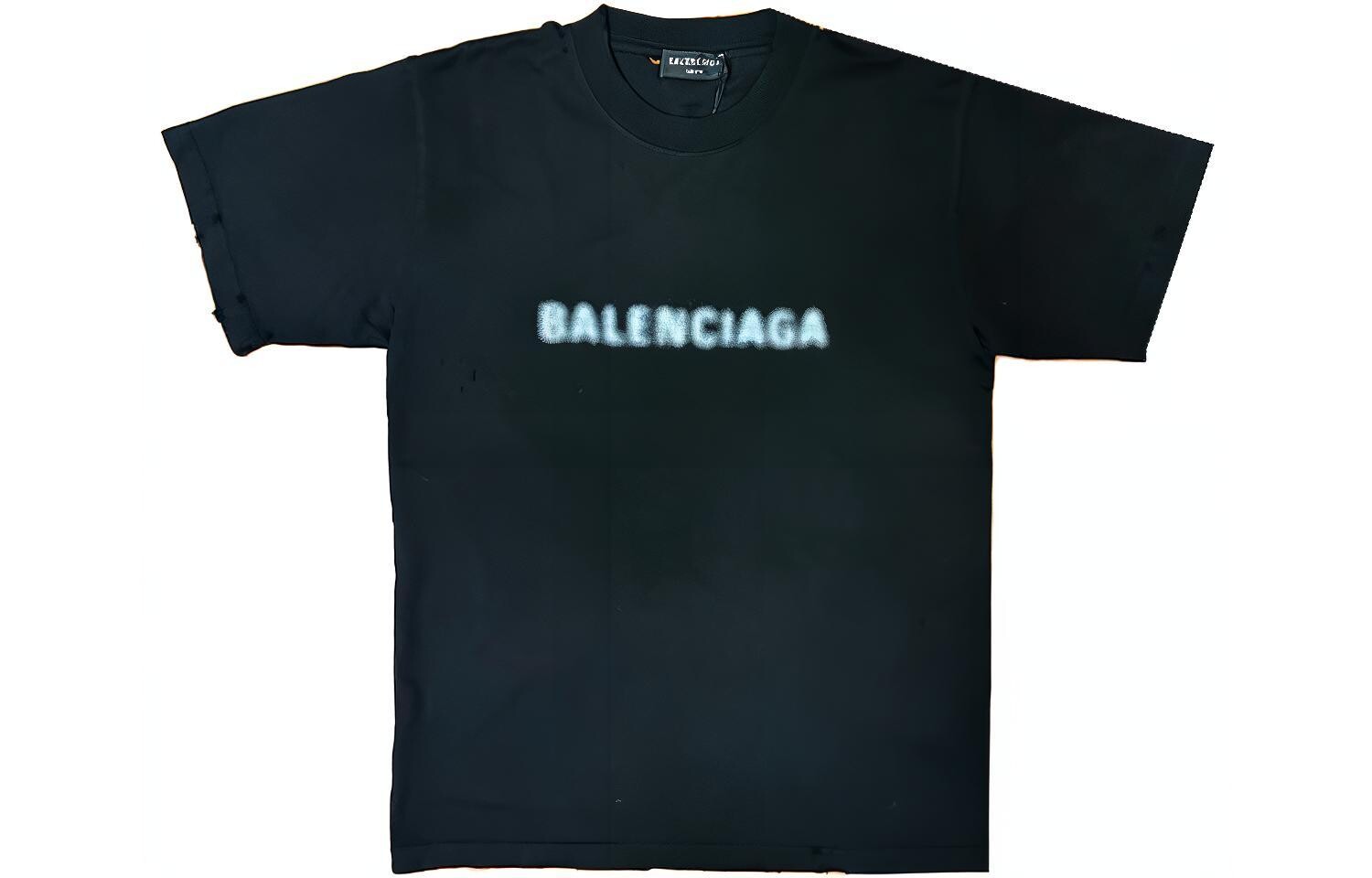 

Футболка Balenciaga с неоновым логотипом, черный
