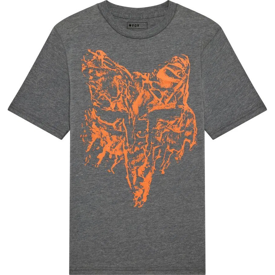 Футболка с принтом для молодежи, HD-качество Fox Racing, Heather Dark Grey