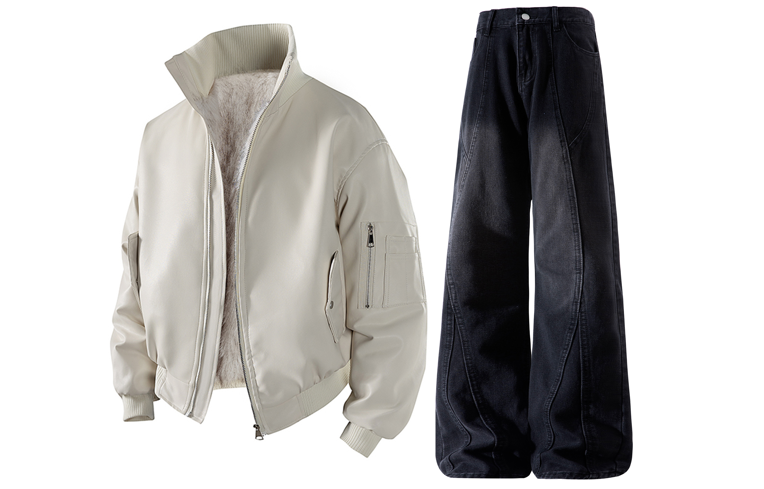 

Повседневный спортивный костюм Unisex с лацканами утолщенный X1617, оранжевый jacket+черный pants