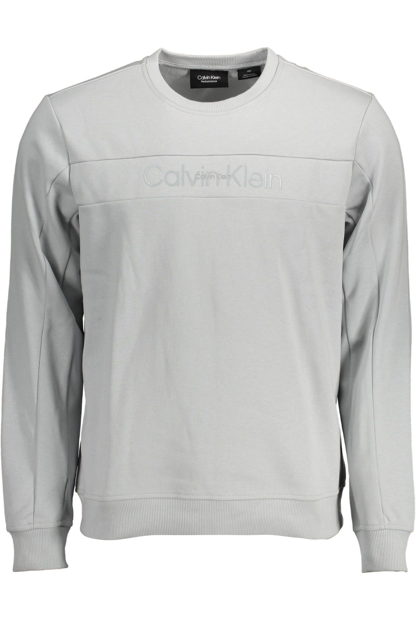 

Серый хлопковый мужской свитер Calvin Klein