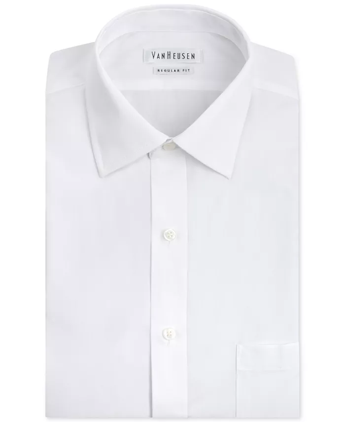 

Мужская классическая рубашка из белого поплина Van Heusen, белый