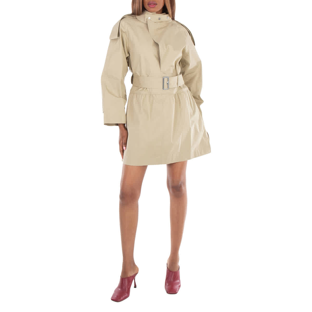 

Бурберри Поясное габардиновое мини-платье-тренч Burberry, Hunter