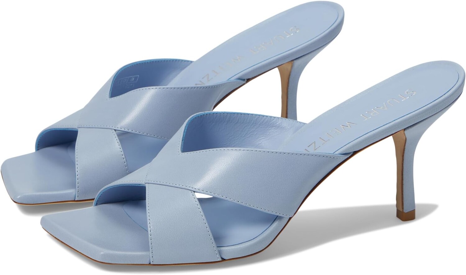 

Сандалии Stuart Weitzman Carmen 75 Slide, цвет Cielo