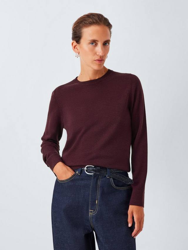 

Свитер с воротником-гольф из мериносовой шерсти John Lewis, Berry