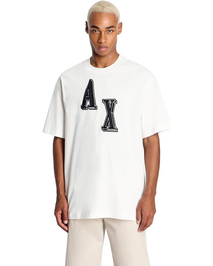 

Футболка Armani Exchange Collegiate AX Logo, белый