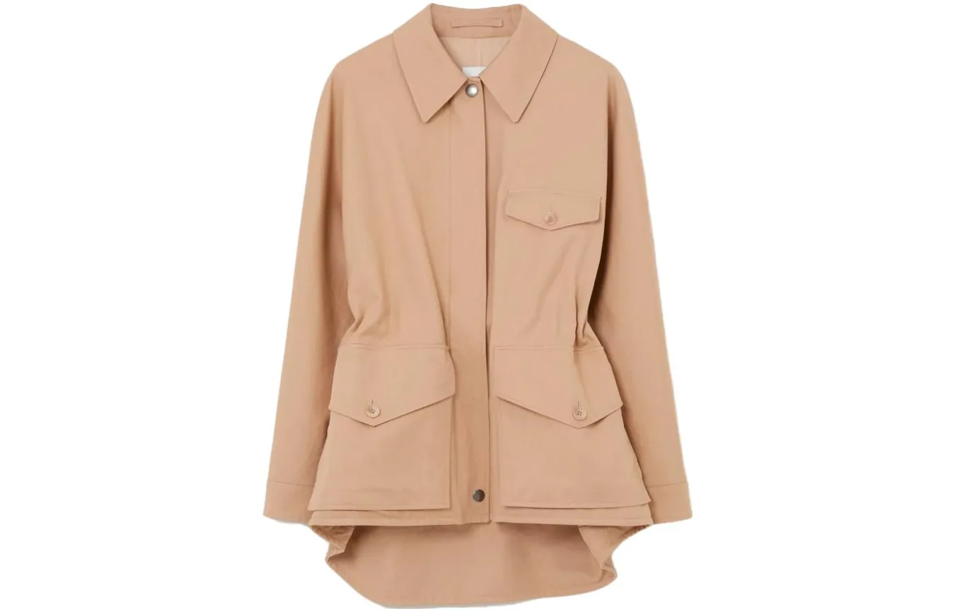 Куртка Burberry хлопковая габардиновая, весенне-осенняя, Light Nude