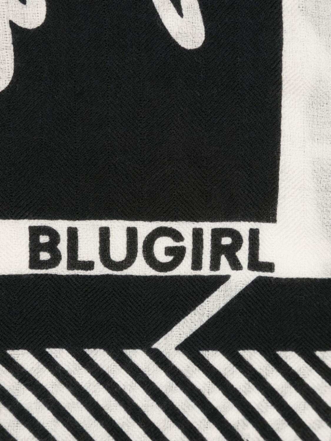 

Blugirl шарф с монограммой, черный