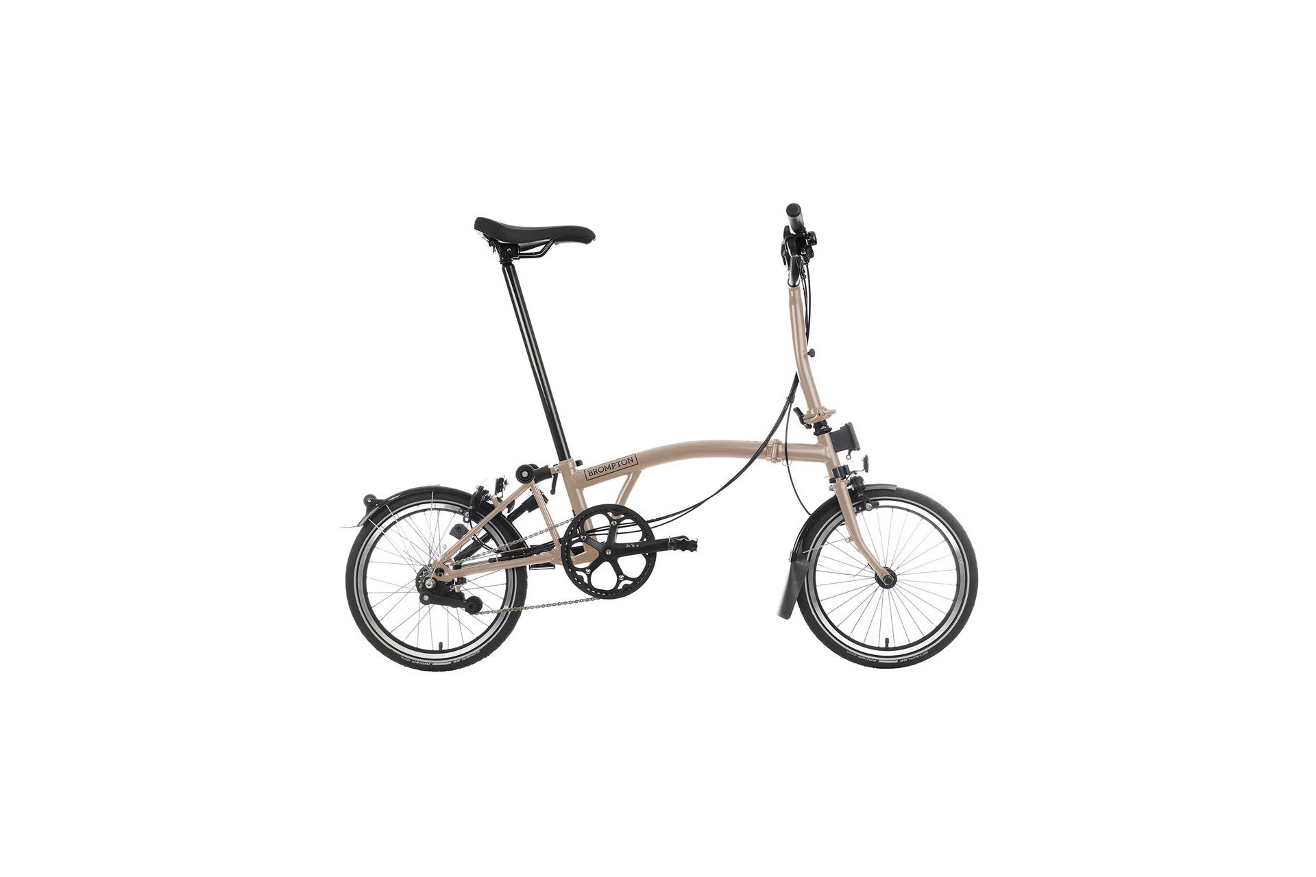 

Городской велосипед Brompton C line explore black edition - 16 дюймов - faltrahmen, beige | dune sand, matt / dune sand, matt