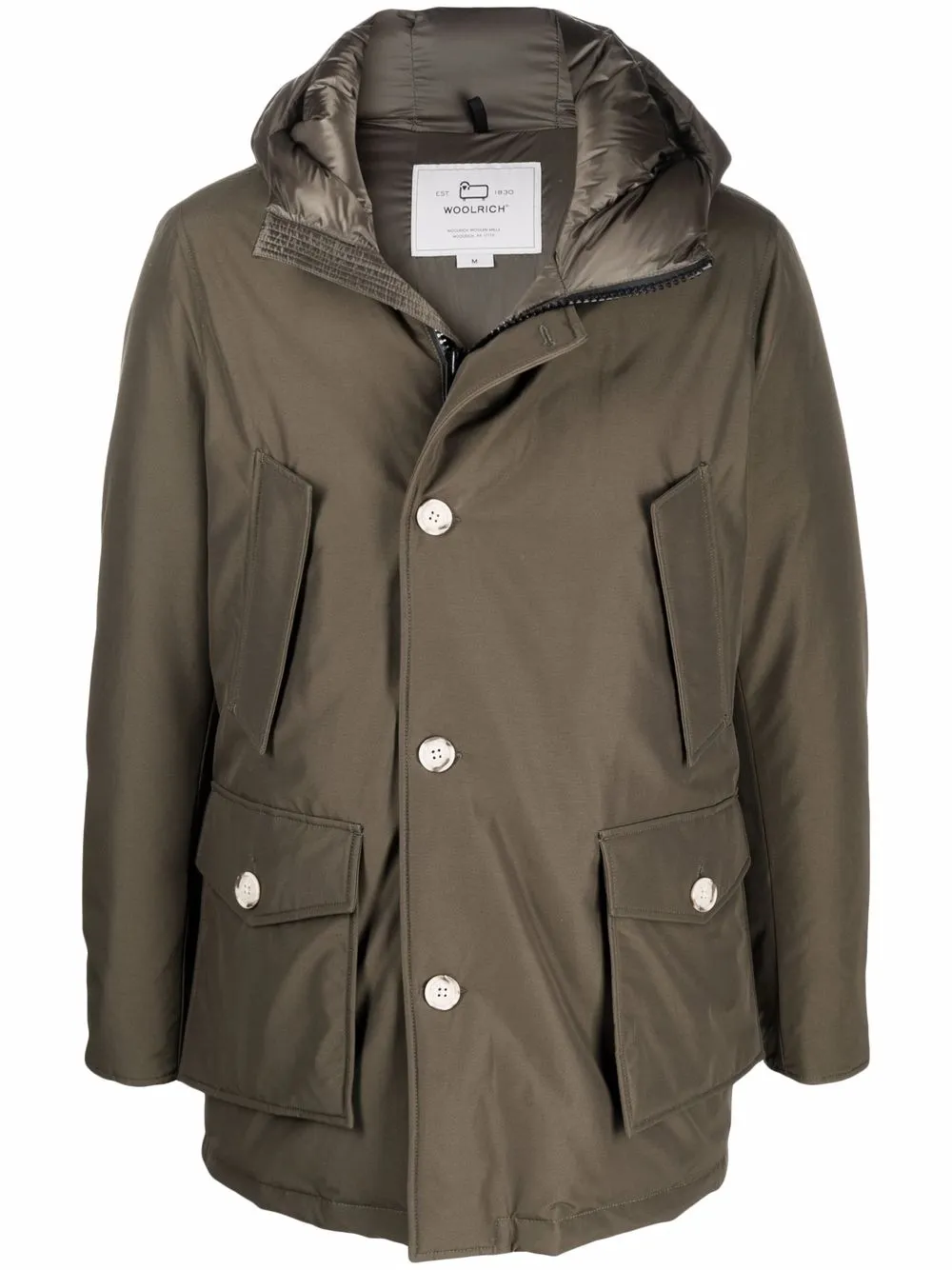 

Пуховик с капюшоном WOOLRICH, зеленый
