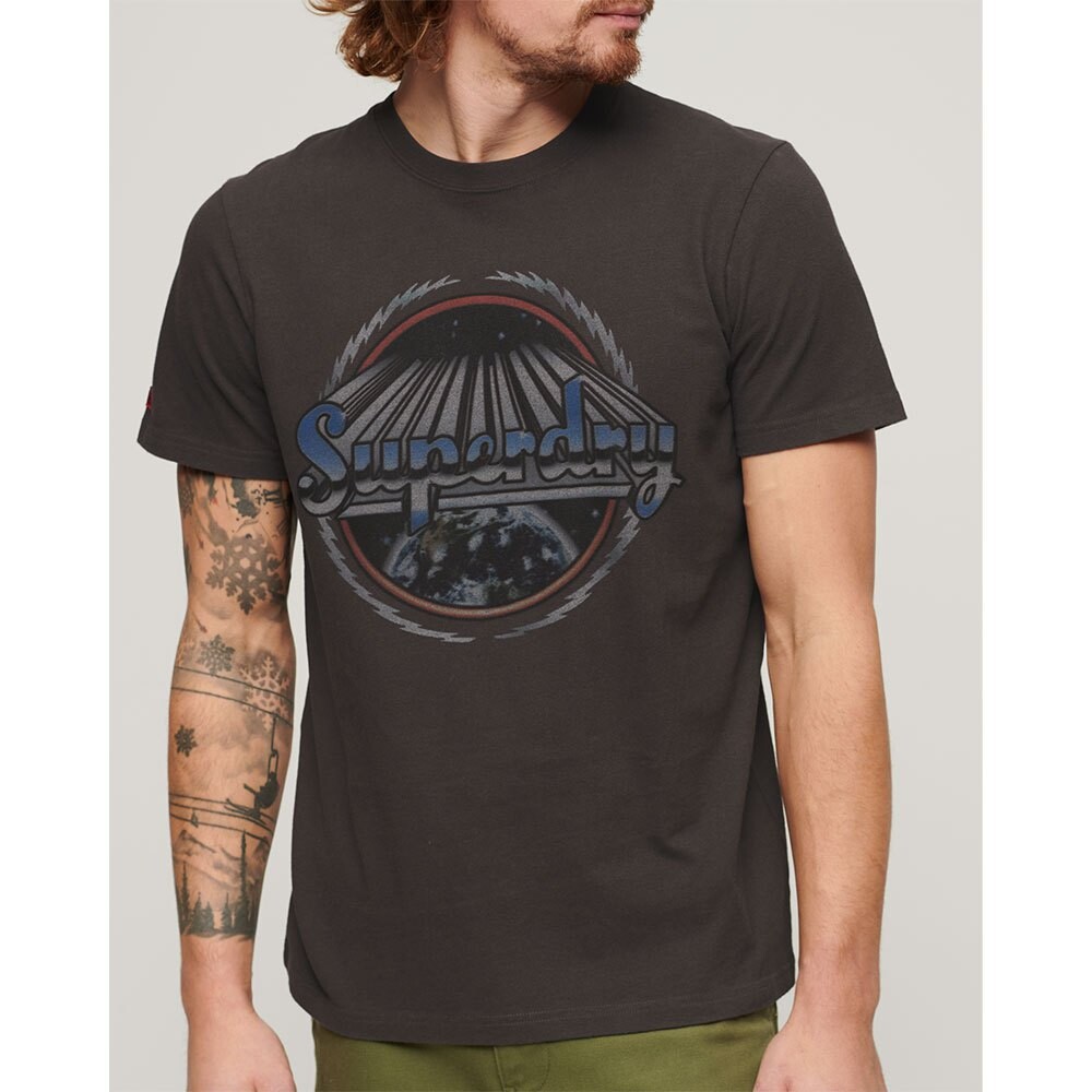 

Футболка с коротким рукавом Superdry Rock Graphic Band, коричневый