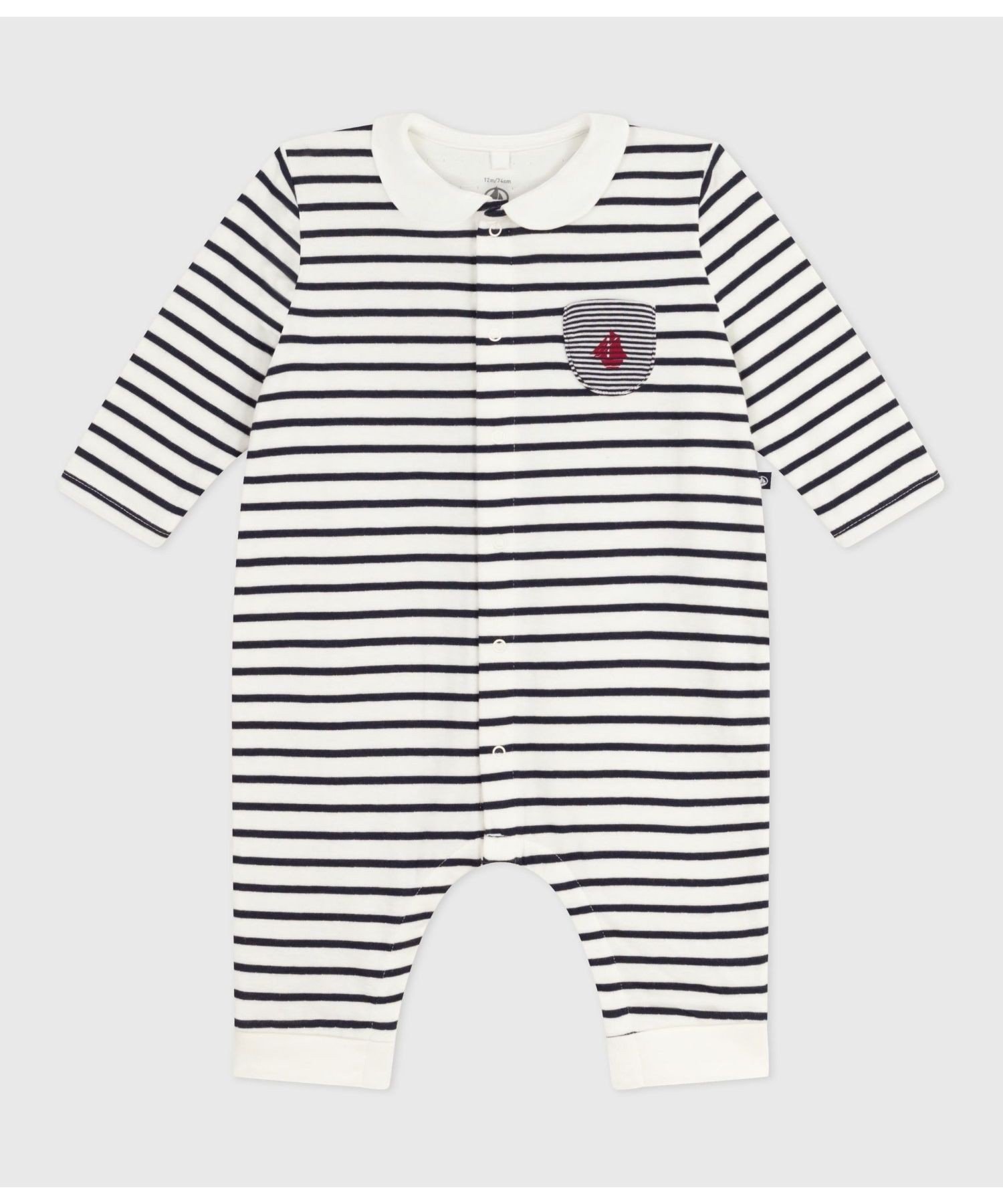 Комбинезон Комбинация Petit Bateau, Off-white/Navy
