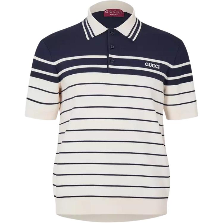 

Поло с вышивкой GUCCI, белый