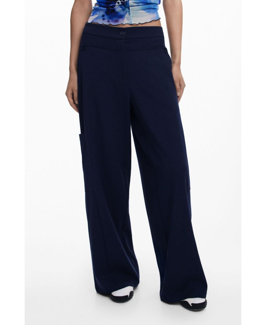 

Женские прямые брюки прямого кроя Desigual, Blue