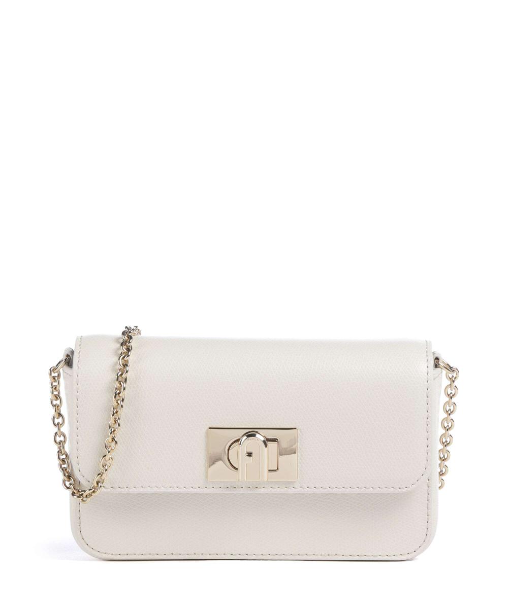 

1927 мини-сумка через плечо из зернистой кожи Furla, белый
