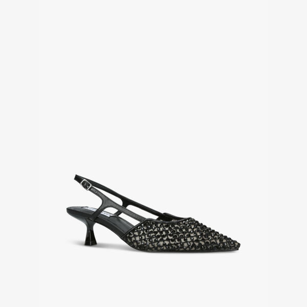 Туфли Legaci на каблуке с плетеной подошвой, украшенные стразами Steve Madden, черный — фото 3