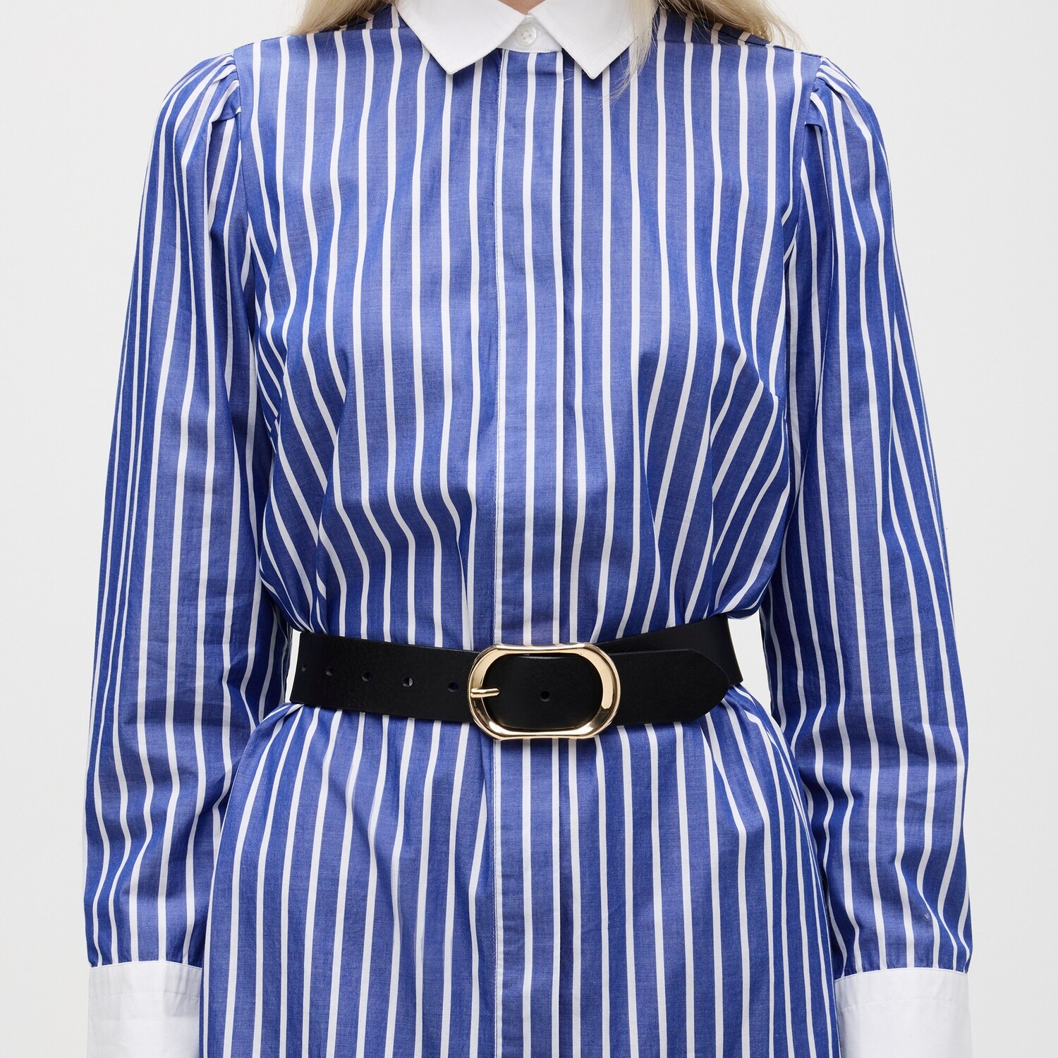 

Ремень с овальной пряжкой из итальянской кожи J.Crew, черный