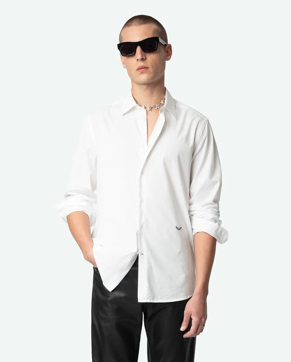 

Мужская однотонная рубашка Sid с длинными рукавами Zadig & Voltaire, белый