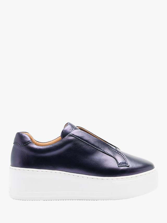 Кроссовки Park Up Leather Laceless Flatform Russell & Bromley, Blue