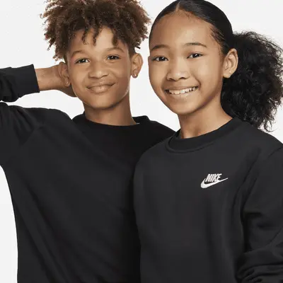 Толстовка Nike Sportswear Club Fleece, черный/белый — фото 3