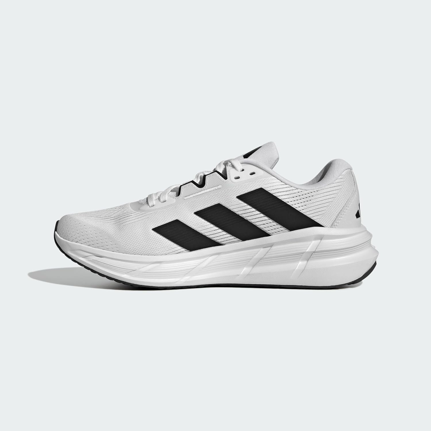 Мужские кроссовки Adidas Questar 3 для бега, белый/черный/серый — фото 3