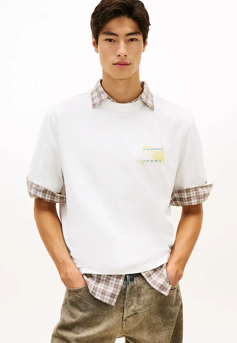 Футболка с логотипом, Tommy Jeans Tommy Hilfiger, экрю