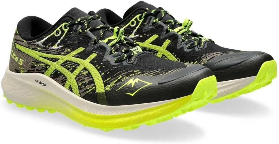 Мужские беговые кроссовки ASICS, черный/ярко-желтый — фото 4