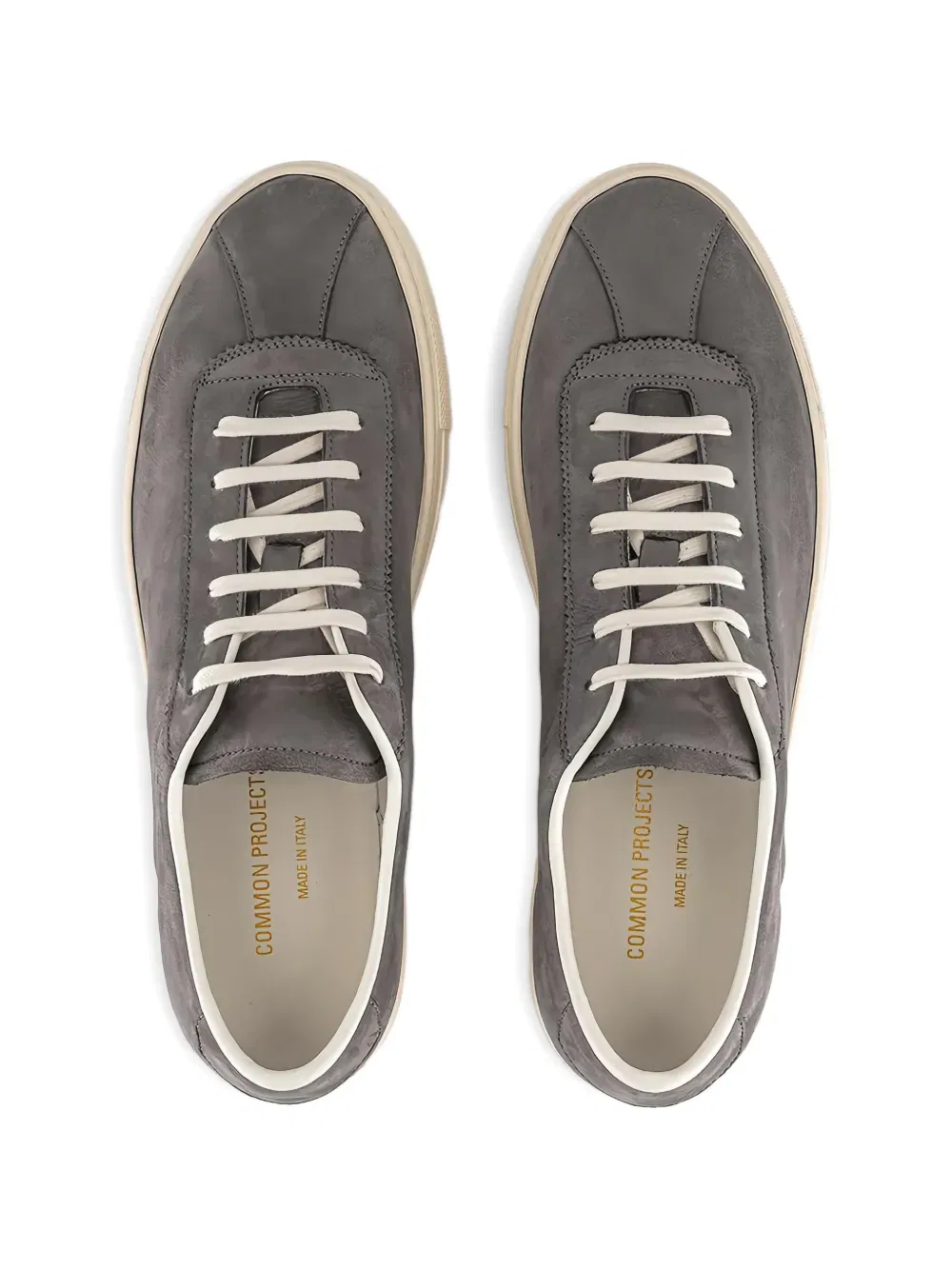 Замшевые кроссовки с декоративной строчкой Common Projects, серый — фото 3