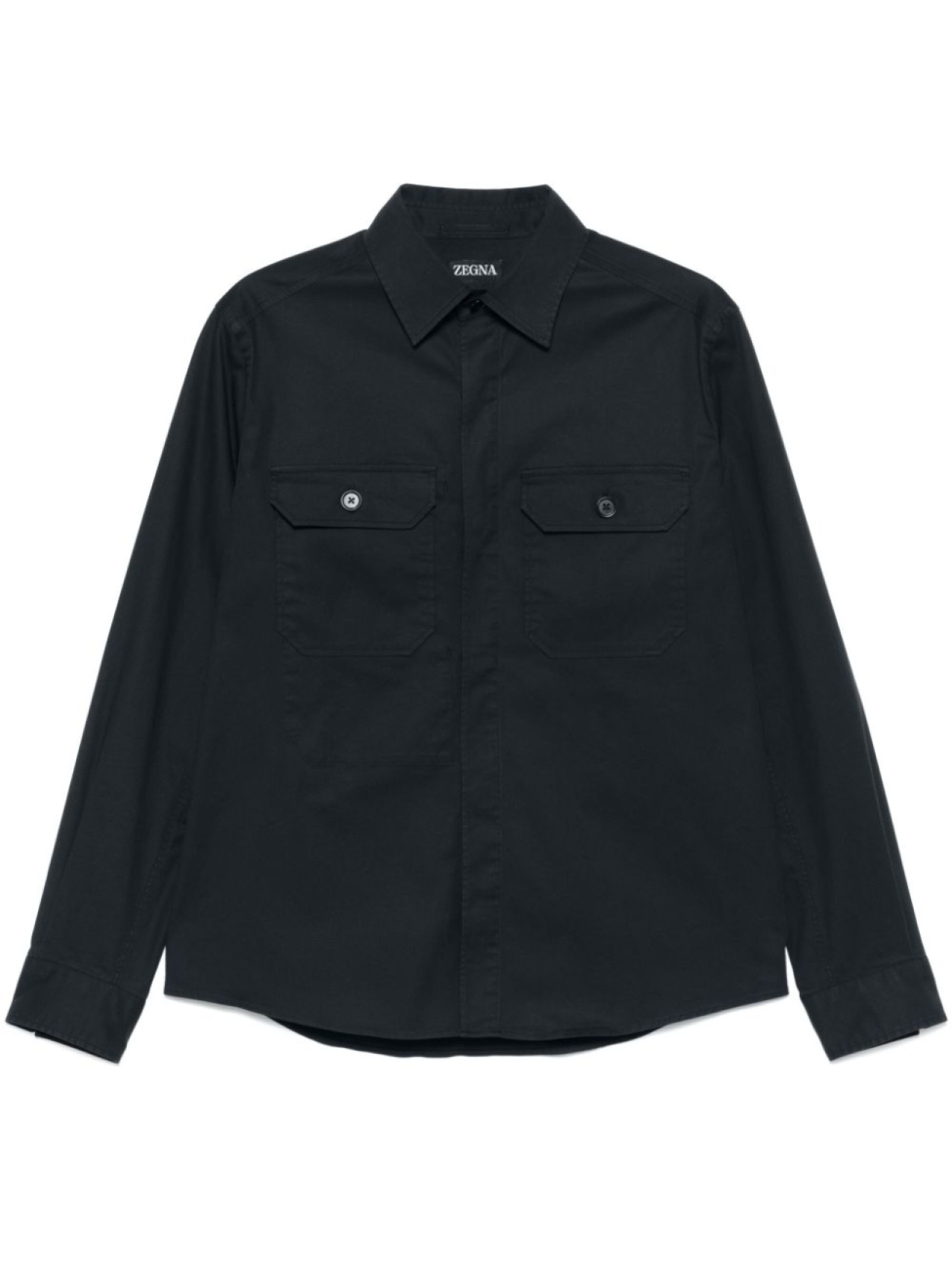 

Zegna габардиновая рубашка, синий