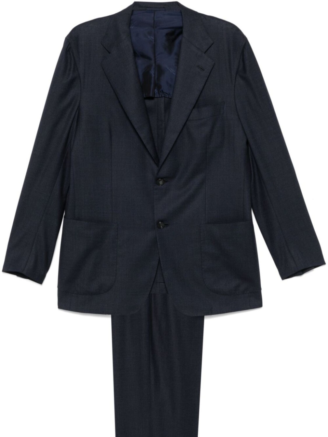 

Kiton костюм-двойка из вирджинской шерсти, синий