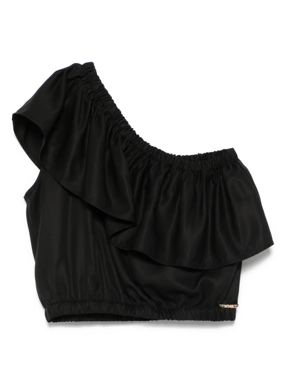 

Топ на одно плечо TWINSET Kids, черный