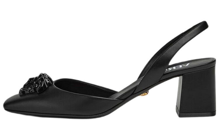 Туфли на высоком каблуке женские Versace, черный