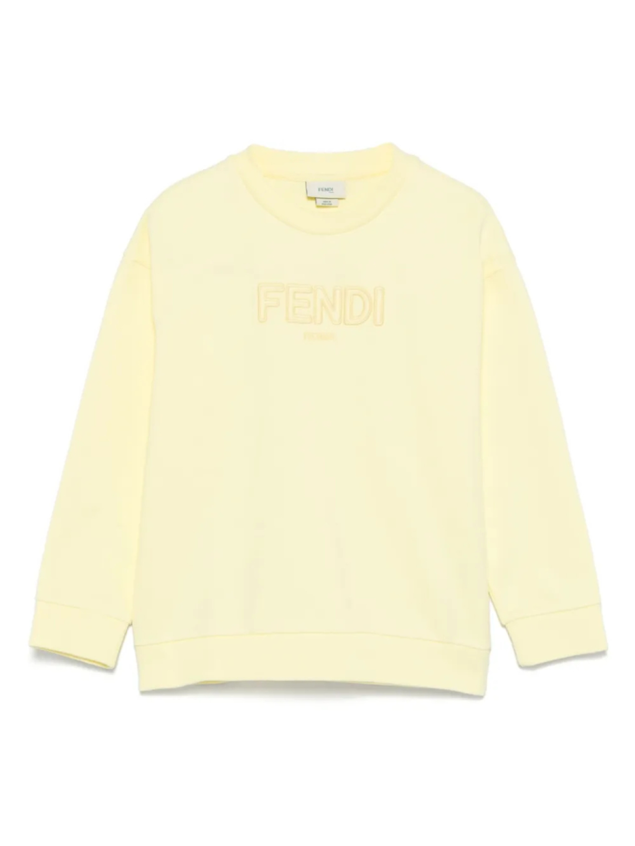 

Толстовка с вышитым логотипом Fendi Kids, желтый