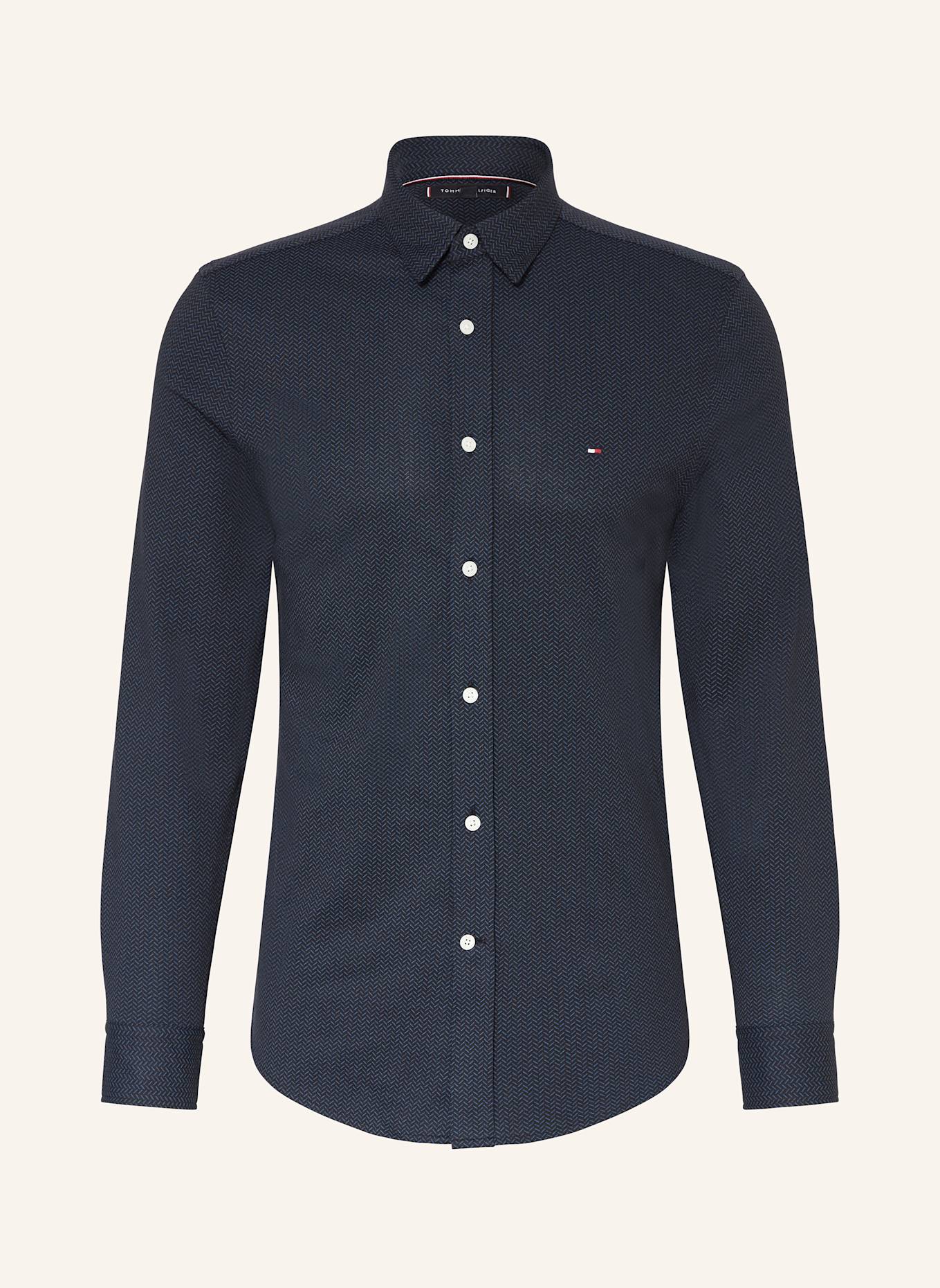 

Рубашка облегающего кроя Tommy Hilfiger, синий