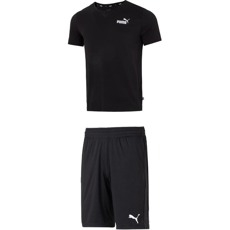 

Повседневный спортивный мужской спортивный костюм черный Puma, черный