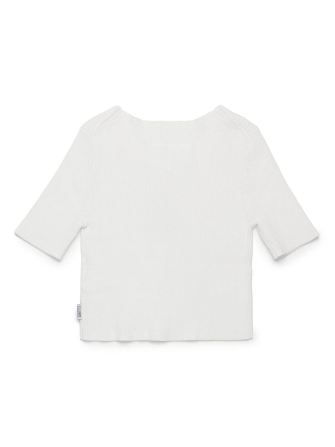 Топ из ребристого трикотажа MM6 Maison Margiela Kids, белый — фото 2