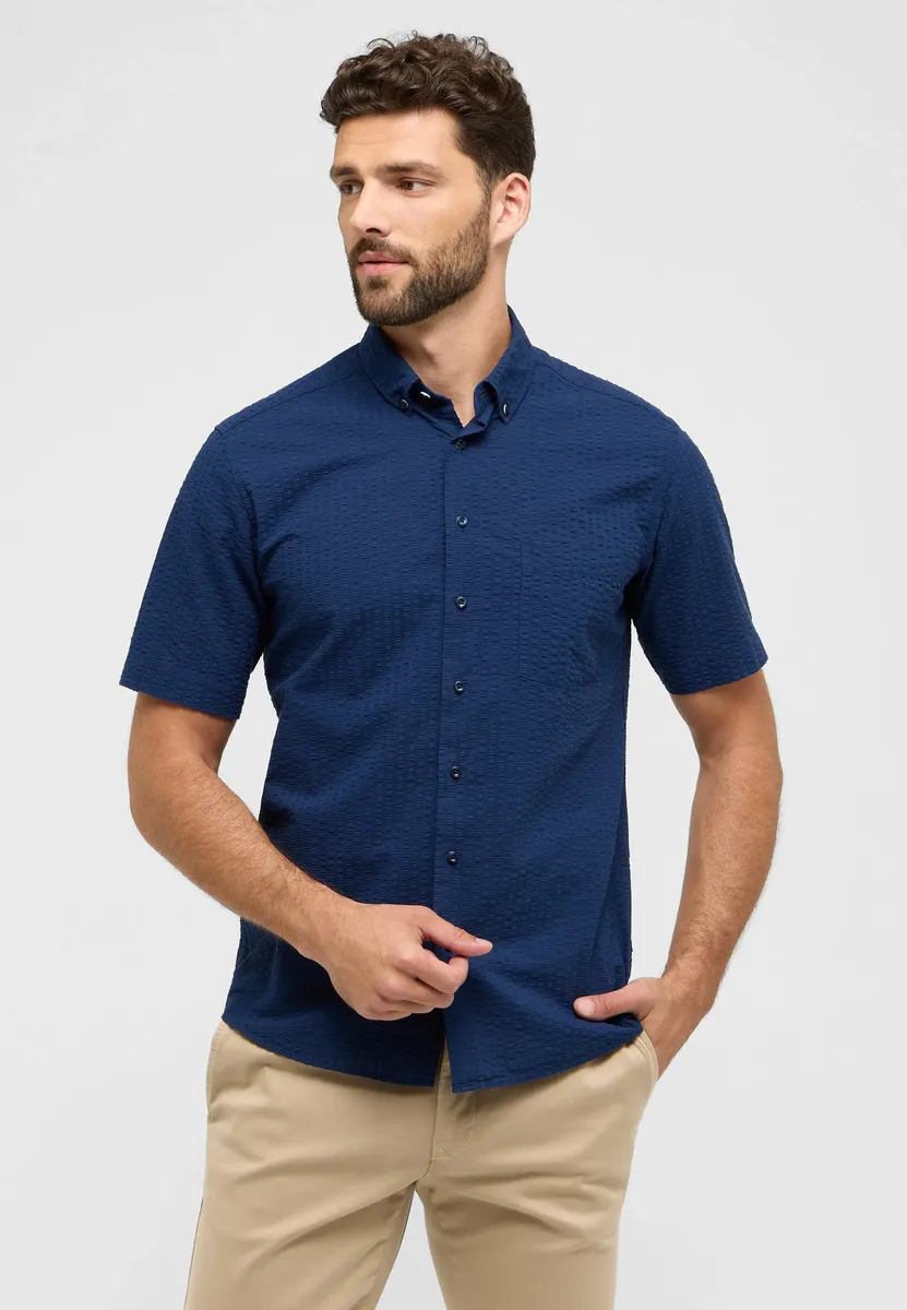 

Рубашка Eterna с короткими рукавами "MODERN FIT", синий