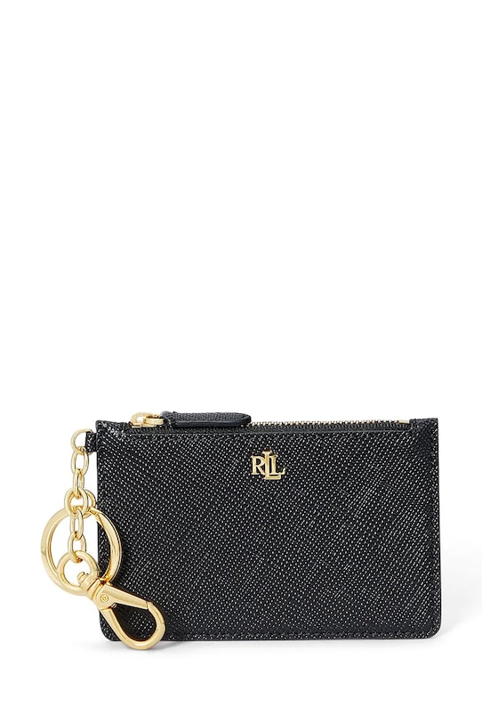 

Кожаный кошелек Lauren Ralph Lauren, черный