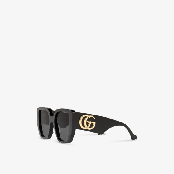 GC001595 GG0956S солнцезащитные очки из ацетата в прямоугольной оправе Gucci, черный — фото 3