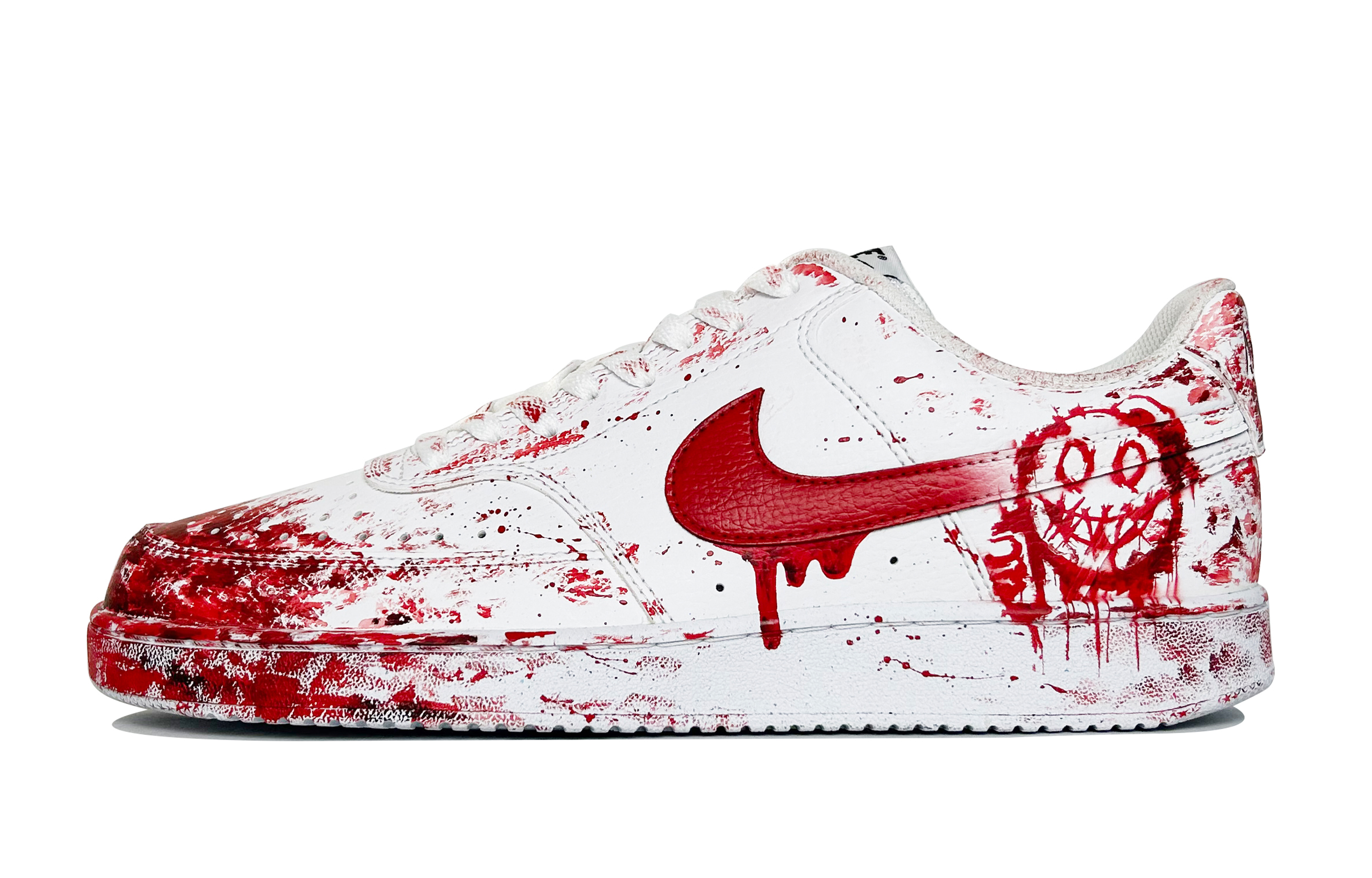 

Nike Кроссовки Court Vision 1 с низким верхом для скейтборда, устойчивые к истиранию, мужские, красные, белые
