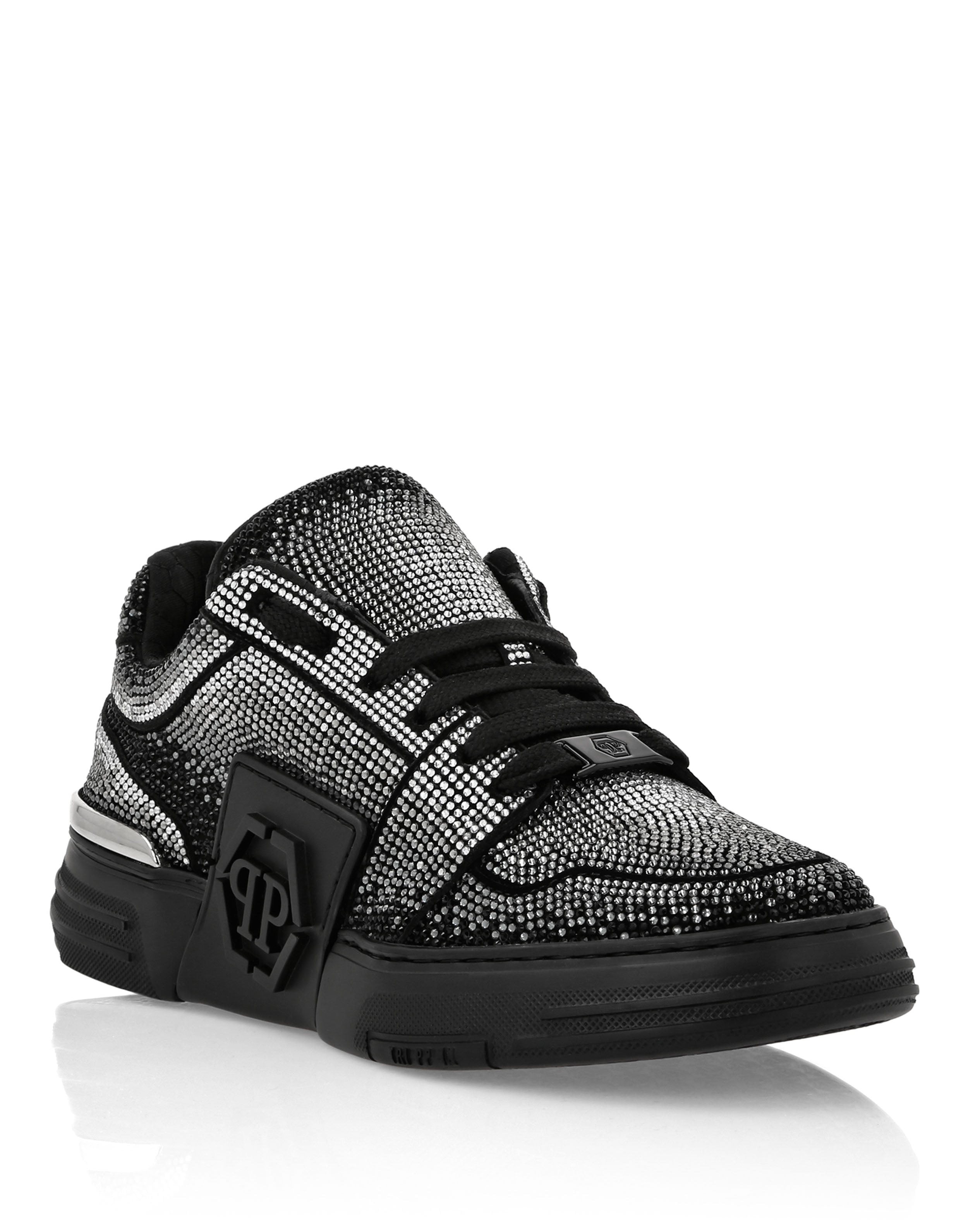 

Замшевые кроссовки Lo-Top с кристаллами Strass Hexagon PHILIPP PLEIN, черный