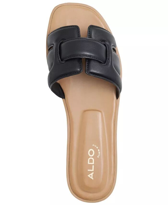 Женские шлепанцы на плоской подошве с заклепками Еленаа ALDO, черный — фото 4