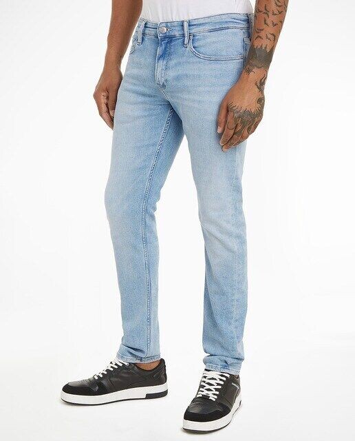 

Мужские узкие джинсы с низкой посадкой Calvin Klein Jeans, светло-синий