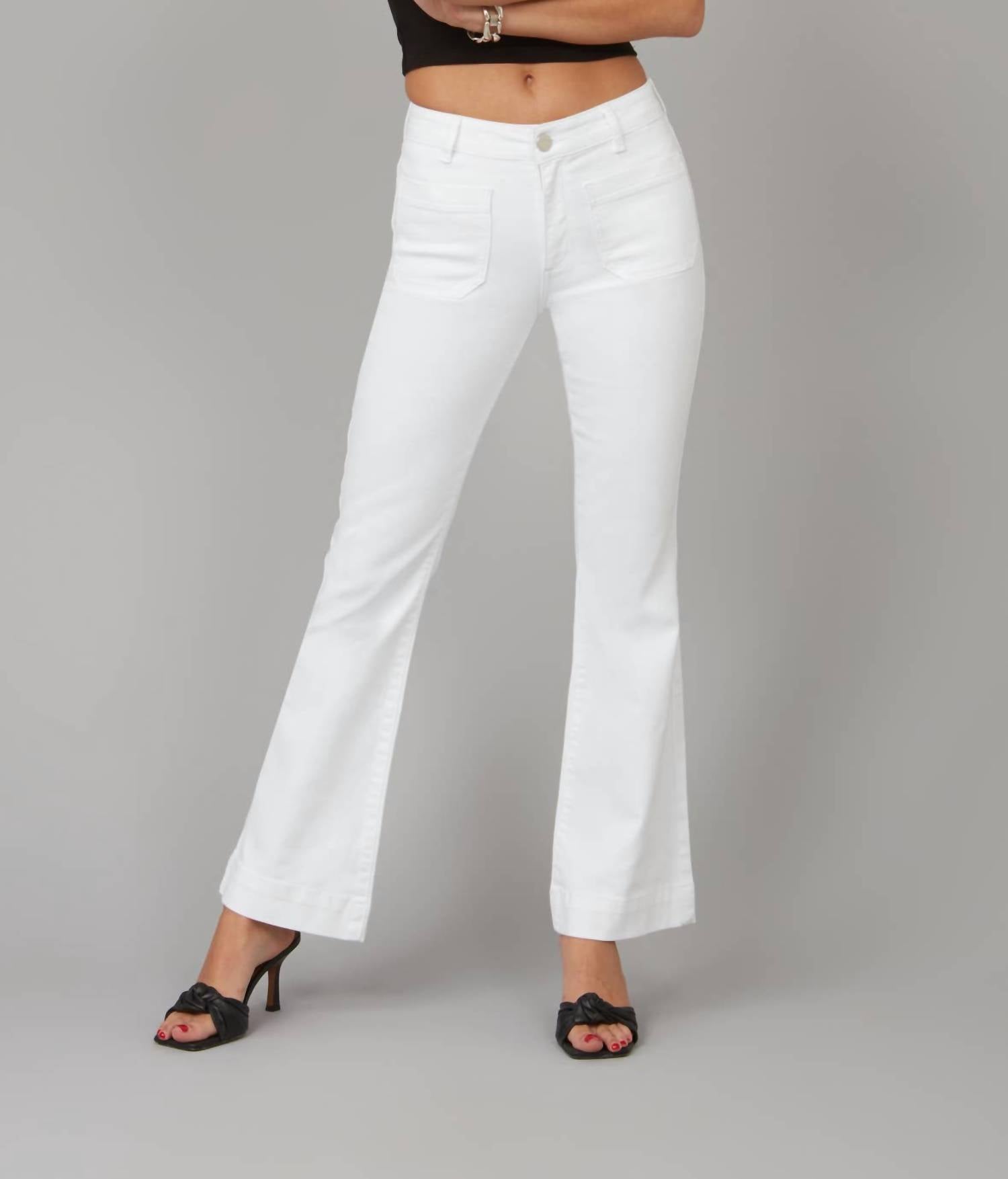

Джинсы Alice с высокой посадкой Flare, белые Lola Jeans