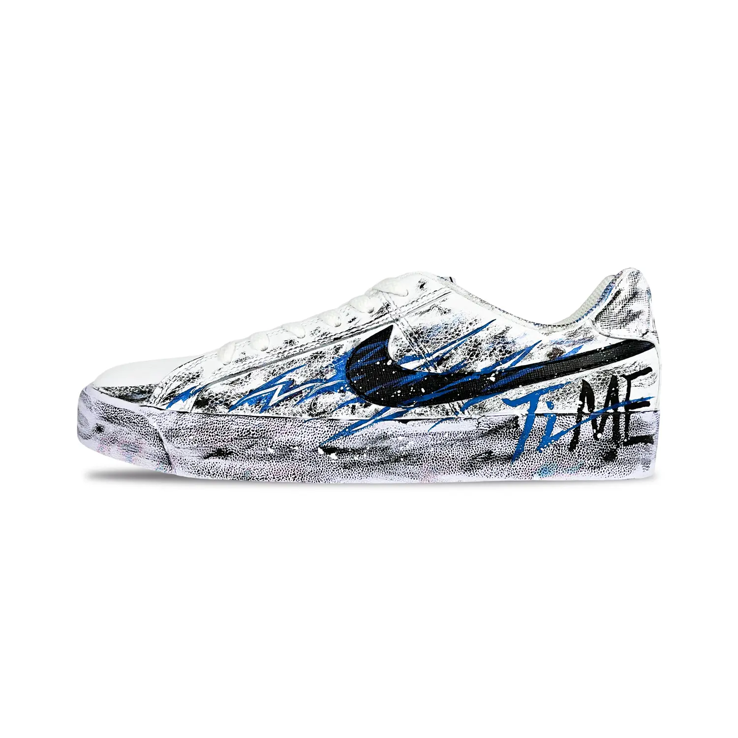 

Кроссовки для скейтбординга Court Royale, унисекс, низкие, черный/белый/синий Nike