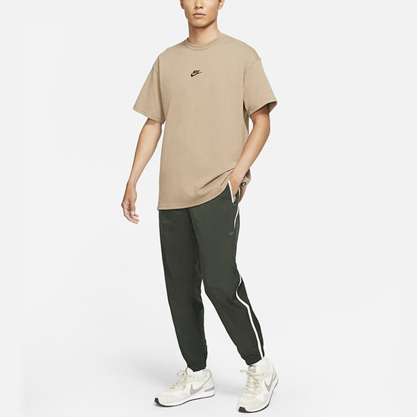 Брюки men's running training breathable bundle feet sports pants/trousers/joggers olive green Nike, зеленый — фото 3