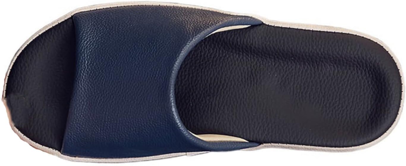 

Кожаные тапочки Azttoztto для мужчин и женщин, с утолщенной подошвой против скольжения, унисекс, удобные летние сандалии для взрослых (в нескольких цветах), темно-синий