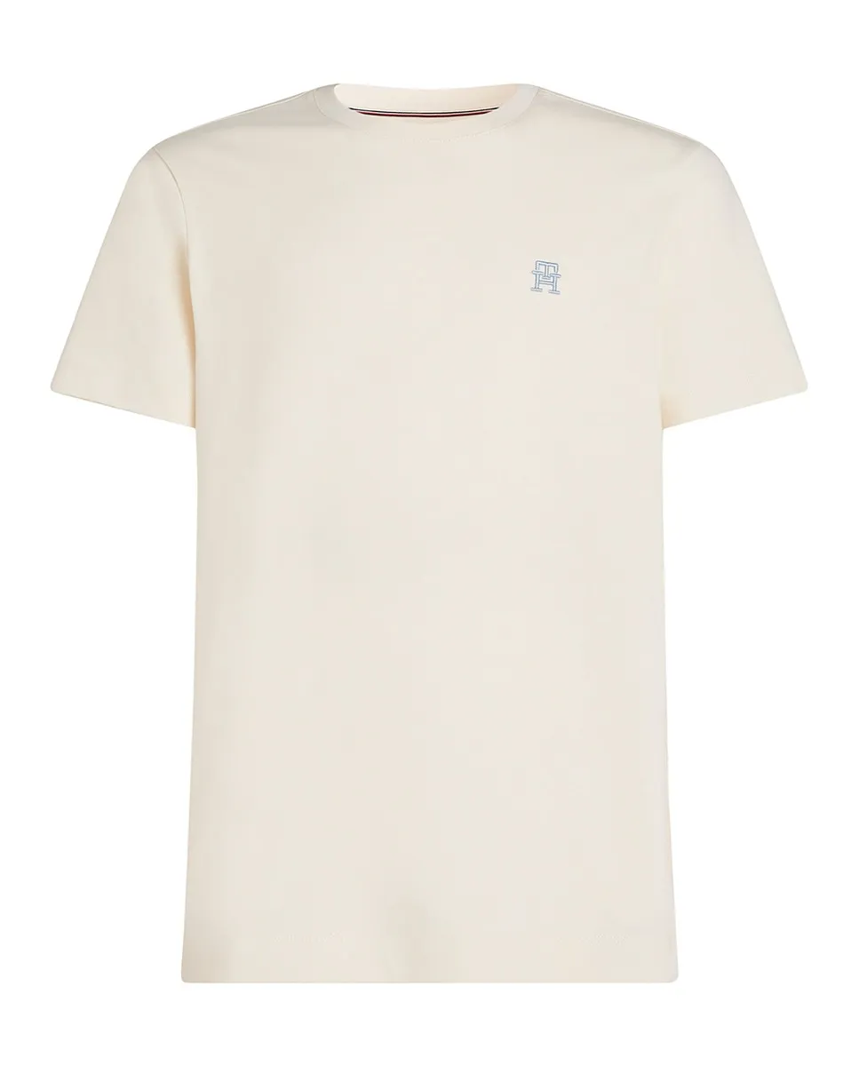 

Мужская футболка с вышитым брендингом Tommy Hilfiger, цвет Crudo