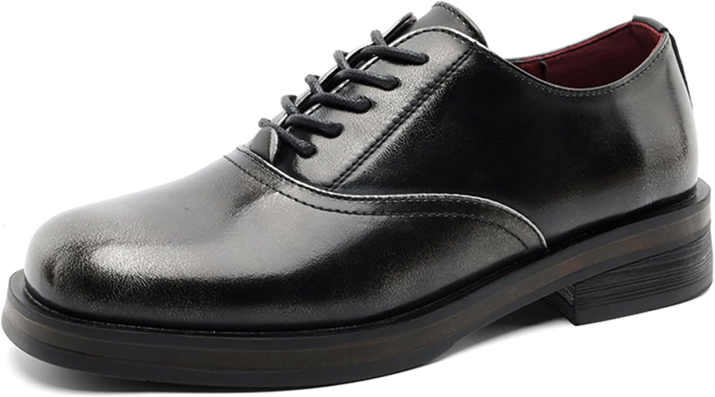 

Мужские кожаные туфли-оксфорды с квадратным носком на платформе, модные, удобные, на шнуровке, с массивным каблуком-блоком, для деловых встреч, свадеб и официальных мероприятий Nxnbhsl, серебро