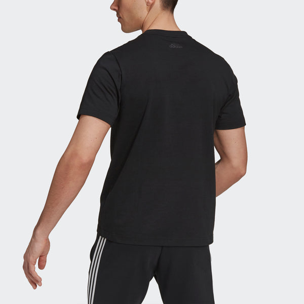 Футболка ub gfx t illu 1 sports stylish casual sports round neck short sleeve black Adidas, черный — фото 3