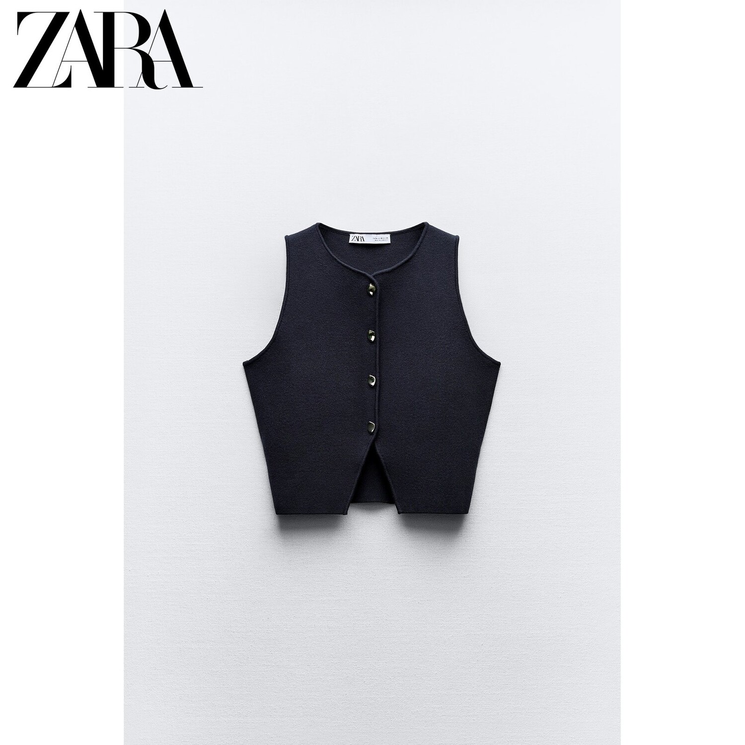 

Топ короткий женский Zara, синий